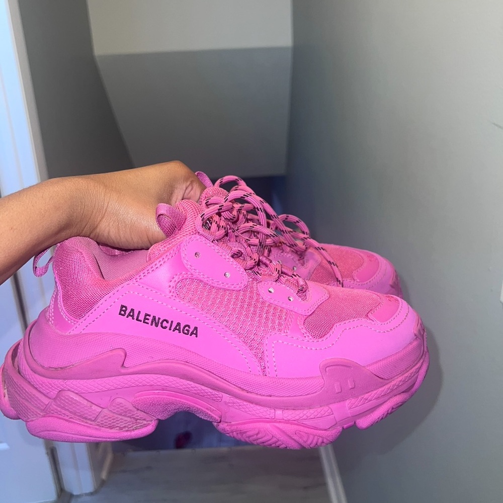 Balenciaga Women's Vibrant Pink Sneakers